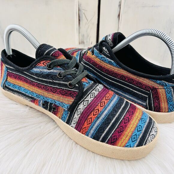 Toms Colorful Striped Aztec Southwestern Super Comfy Sneakers - Womens Size 8 - Picture 4 of 7